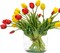 15pcs Artificial Tulips Flowers, Latex Bouquet, Fake Tulips for Office Wedding Party Home Kitchen Garden Decoration(Red,15pcs)
